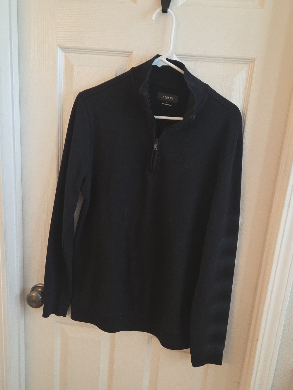 Alfani Men's Black Half-Zip Pullover Sweater